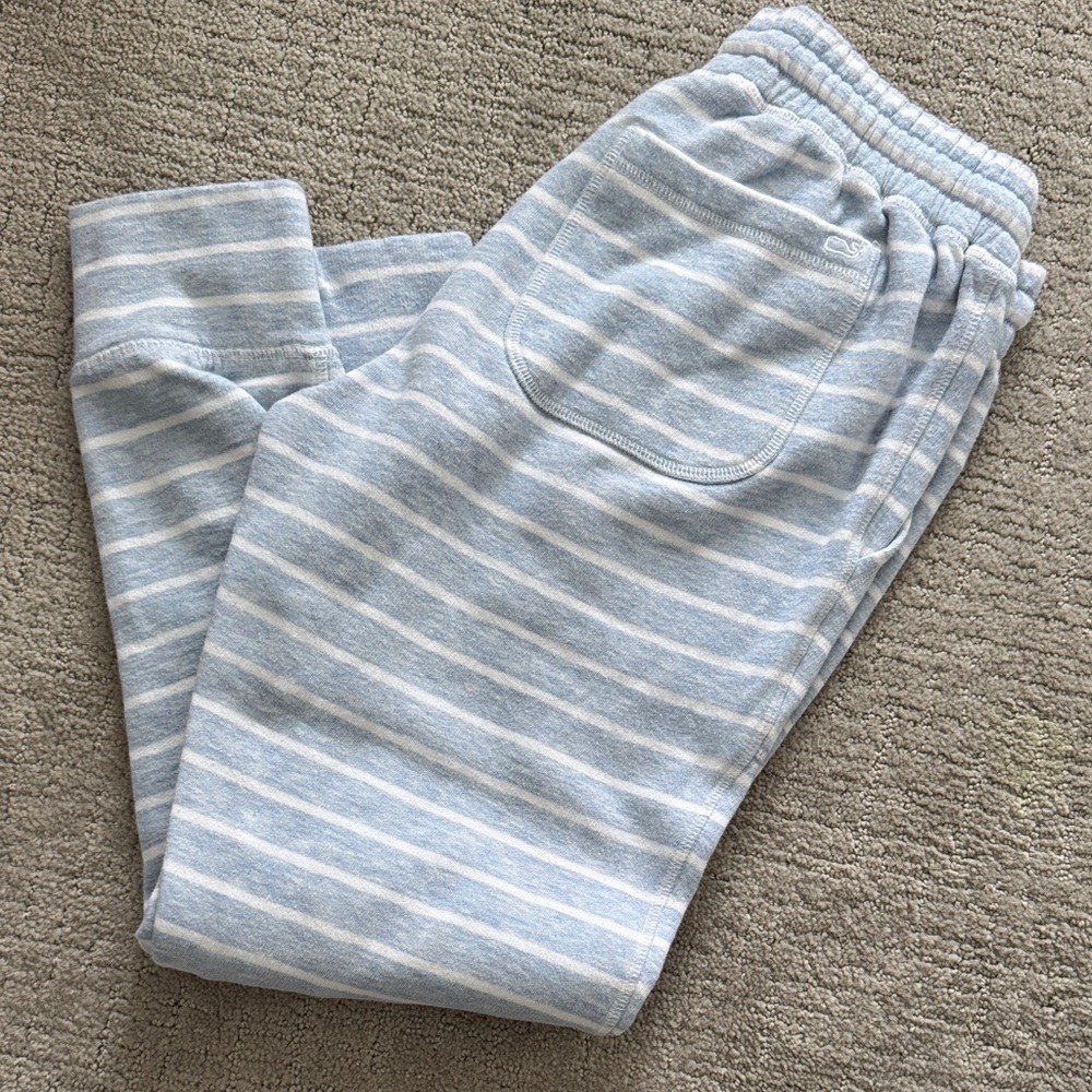 Vineyard Vines women’s Striped Blue and White Joggers